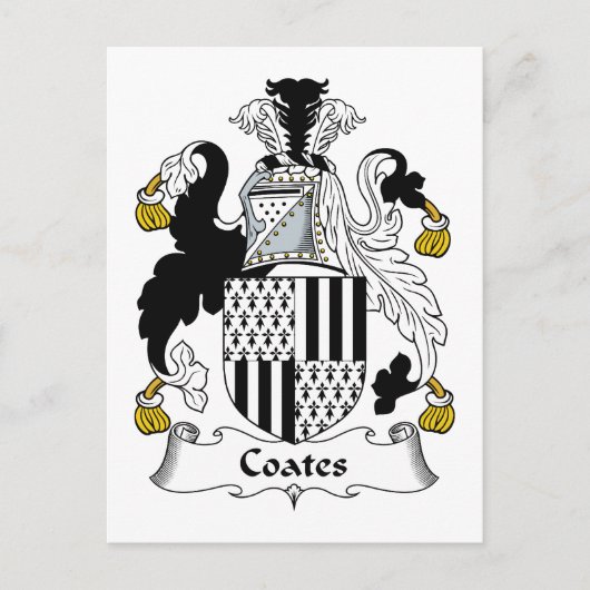 Carte Postale Crest de la famille Coates (Devant)
