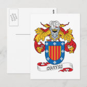 Carte Postale Crest de la famille Cortes (Devant / Derrière)