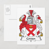 Carte Postale Crest de la famille Cowan (Devant / Derrière)