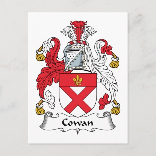 Carte Postale Crest de la famille Cowan (Devant)
