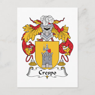 Carte Postale Crest de la famille Crespo