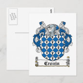 Carte Postale Crest de la famille Cronin (Devant / Derrière)