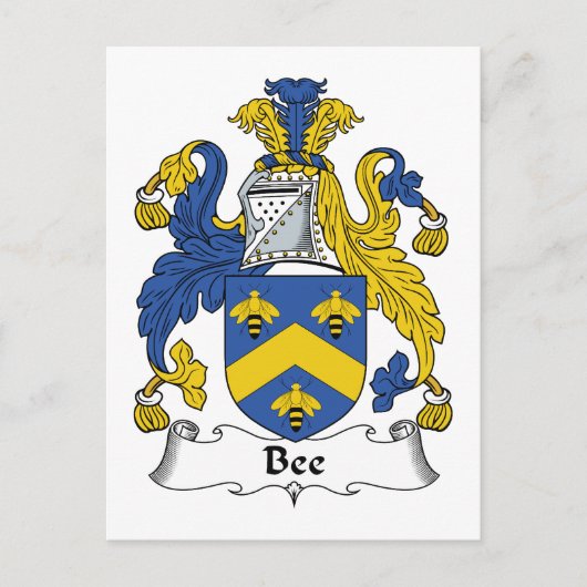 Carte Postale Crest de la famille des abeilles (Devant)