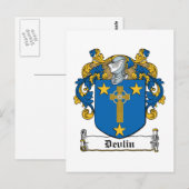 Carte Postale Crest de la famille Devlin (Devant / Derrière)