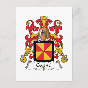 Carte Postale Crest de la famille Gagne