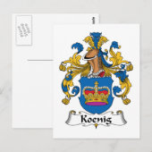 Carte Postale Crest de la famille Koenig (Devant / Derrière)