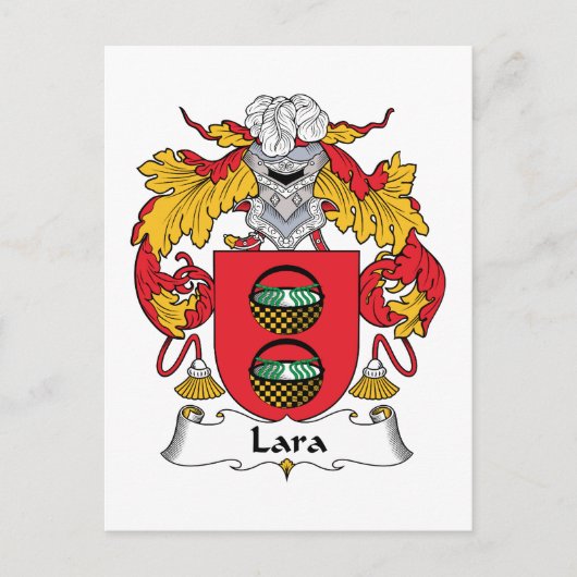 Carte Postale Crest de la famille Lara (Devant)