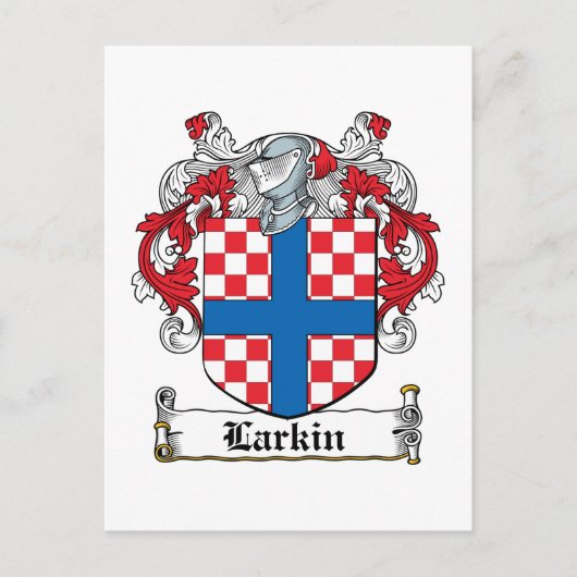 Carte Postale Crest de la famille Larkin (Devant)