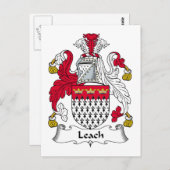 Carte Postale Crest de la famille Leach (Devant / Derrière)
