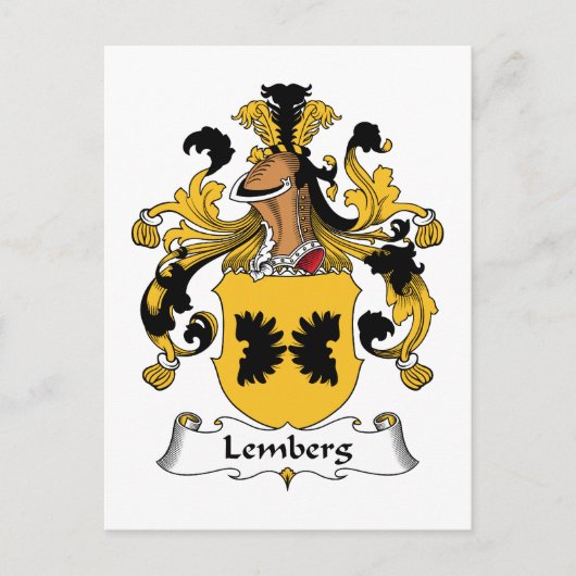 Carte Postale Crest de la famille Lemberg (Devant)