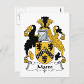 Carte Postale Crest de la famille Mann (Devant / Derrière)
