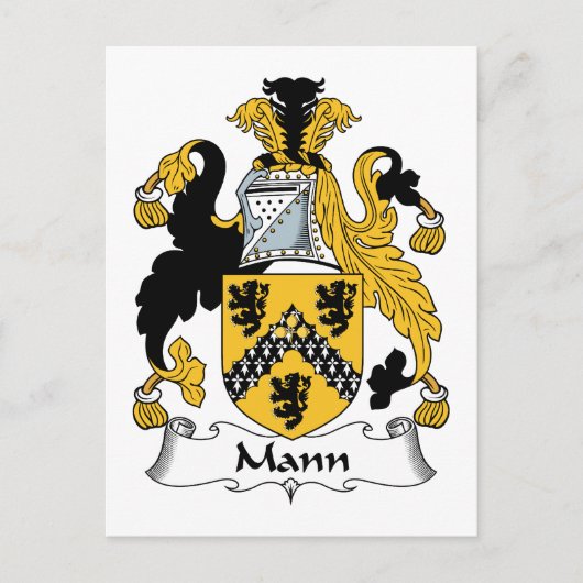 Carte Postale Crest de la famille Mann (Devant)