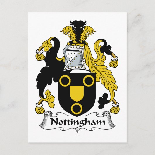 Carte Postale Crest de la famille Nottingham (Devant)