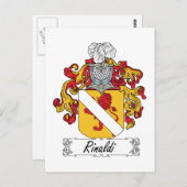 Carte Postale Crest de la famille Rinaldi (Devant / Derrière)