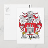 Carte Postale Crest de la famille San Miguel (Devant / Derrière)