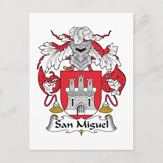 Carte Postale Crest de la famille San Miguel (Devant)