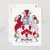 Carte Postale Crest de la famille Sheffield (Devant / Derrière)