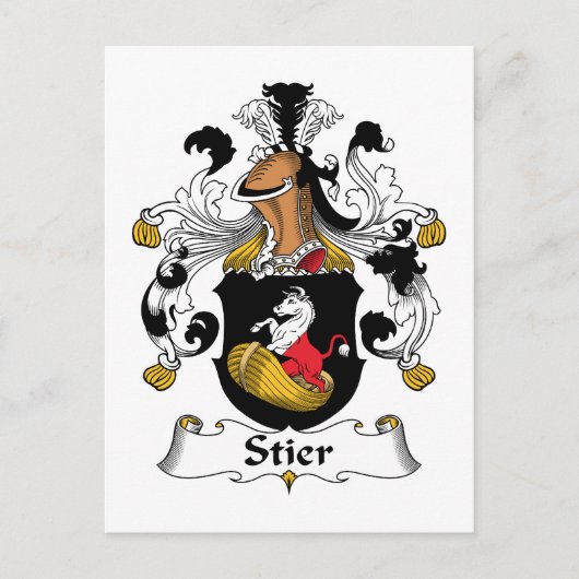 Carte Postale Crest de la famille Stier (Devant)