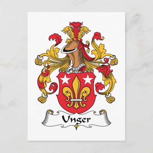 Carte Postale Crest de la famille unger (Devant)