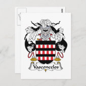 Carte Postale Crest de la famille Vasconcelos (Devant / Derrière)