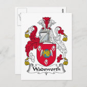 Carte Postale Crest de la famille Wadsworth (Devant / Derrière)