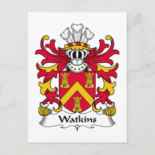 Carte Postale Crest de la famille Watkins