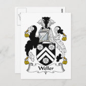 Carte Postale Crest de la famille Weller (Devant / Derrière)