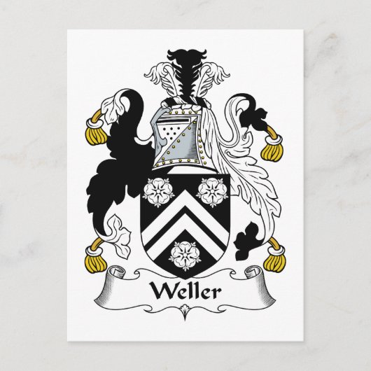 Carte Postale Crest de la famille Weller (Devant)
