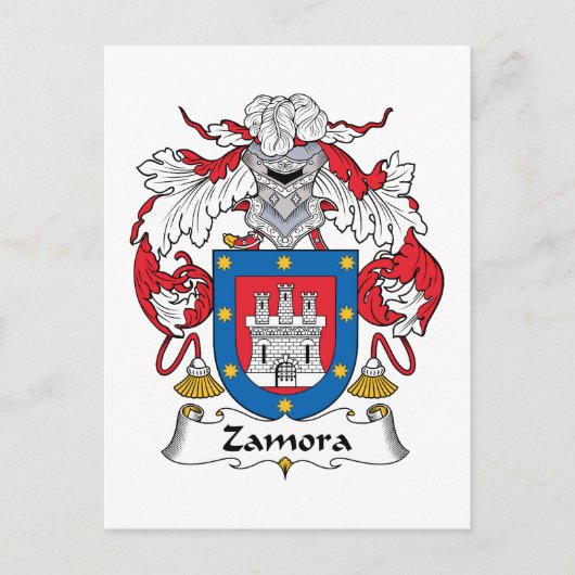 Carte Postale Crest de la famille Zamora (Devant)