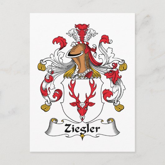 Carte Postale Crest de la famille Ziegler (Devant)