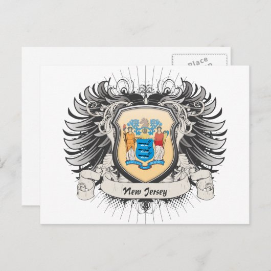 Carte Postale Crest du New Jersey (Devant / Derrière)