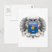 Carte Postale Crest du Wisconsin (Devant / Derrière)