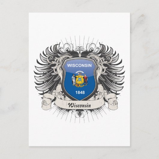 Carte Postale Crest du Wisconsin (Devant)