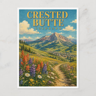 Carte Postale Crested Butte Colorado Fleurs Sauvages GeoSaga