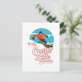 Carte Postale Crested Butte pour skier (Debout devant)