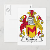 Carte Postale Crête de famille de Hastings (Devant / Derrière)