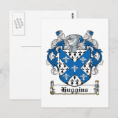 Carte Postale Crête de famille de Huggins (Devant / Derrière)