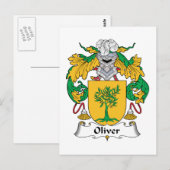 Carte Postale Crête de famille d'Oliver (Devant / Derrière)