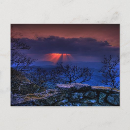 Carte Postale crête de tonnerre bleu (Devant)