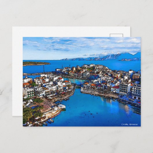 Carte postale Crète, Grèce (Devant / Derrière)