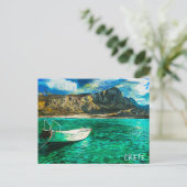 Carte Postale Crète Grèce Ocean Oil Peinture (Debout devant)