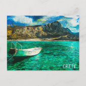 Carte Postale Crète Grèce Ocean Oil Peinture (Devant)