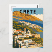 Carte Postale Crète Grèce Vintage (Devant / Derrière)