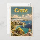 Carte Postale Crète Vintage (Devant / Derrière)