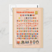 Carte Postale Crêtes et insignes historiques vintages (Devant / Derrière)