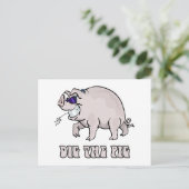 Carte Postale Creuser le cochon (Debout devant)