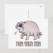 Carte Postale Creuser le cochon (Devant / Derrière)