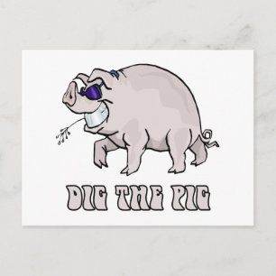 Carte Postale Creuser le cochon