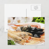 Carte Postale Crevettes et moules (Devant / Derrière)