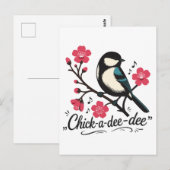 Carte Postale cri de mésange dé-dé-dé (Devant / Derrière)